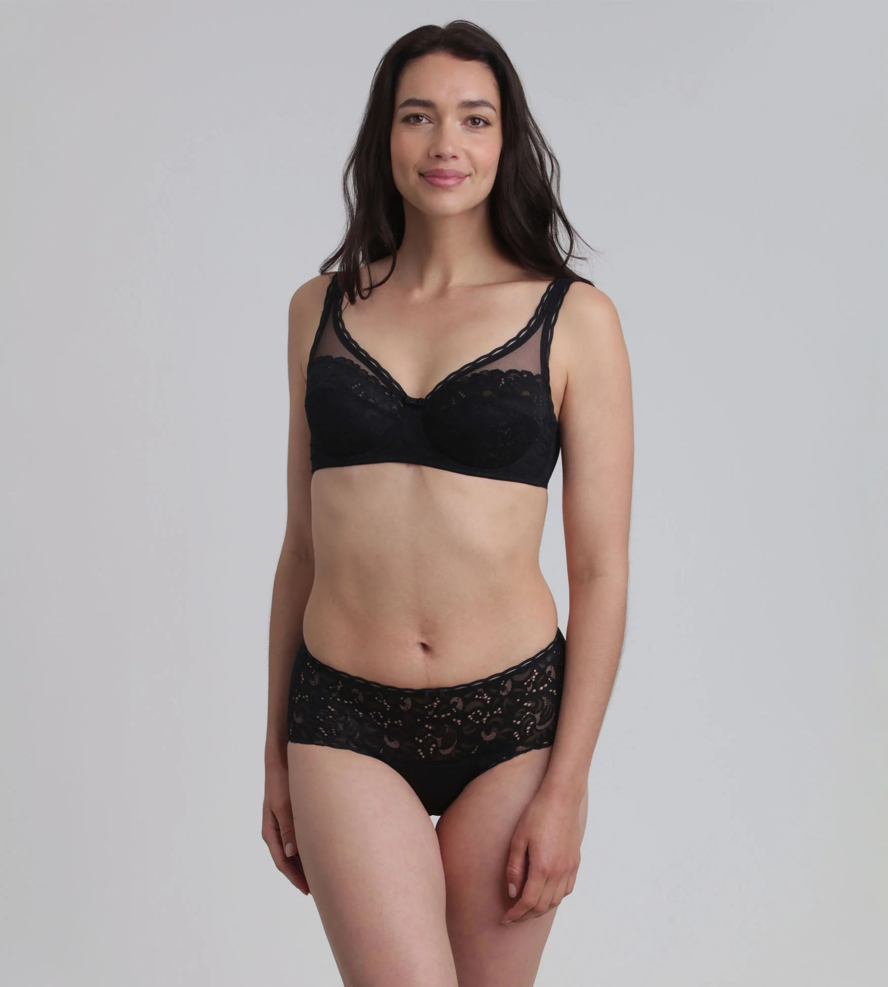 Culotte noire Cœur Croisé Féminin Recyclé - Image 3