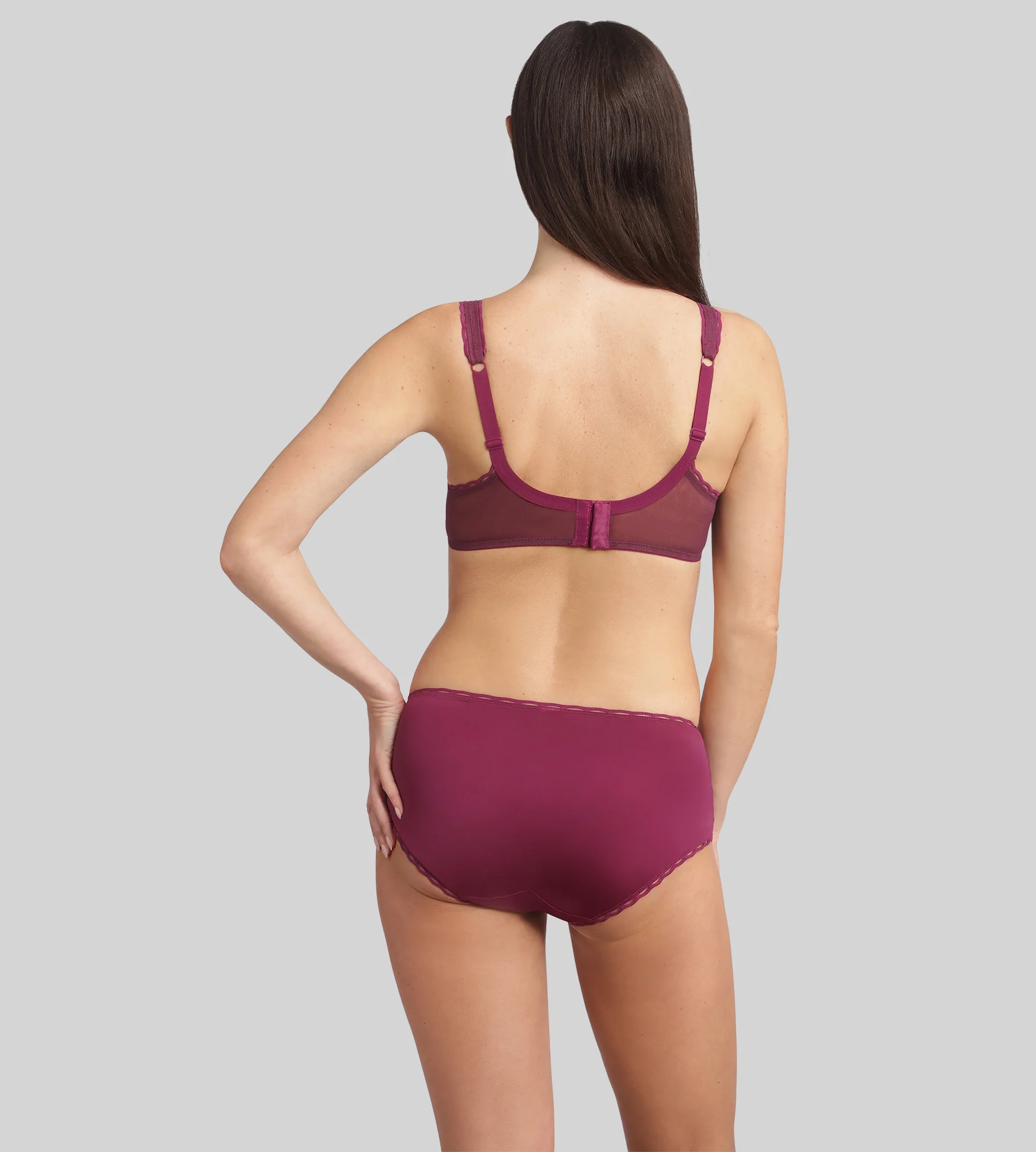 Culotte violet imperial Cœur Croisé Féminin Recyclé - Image 4