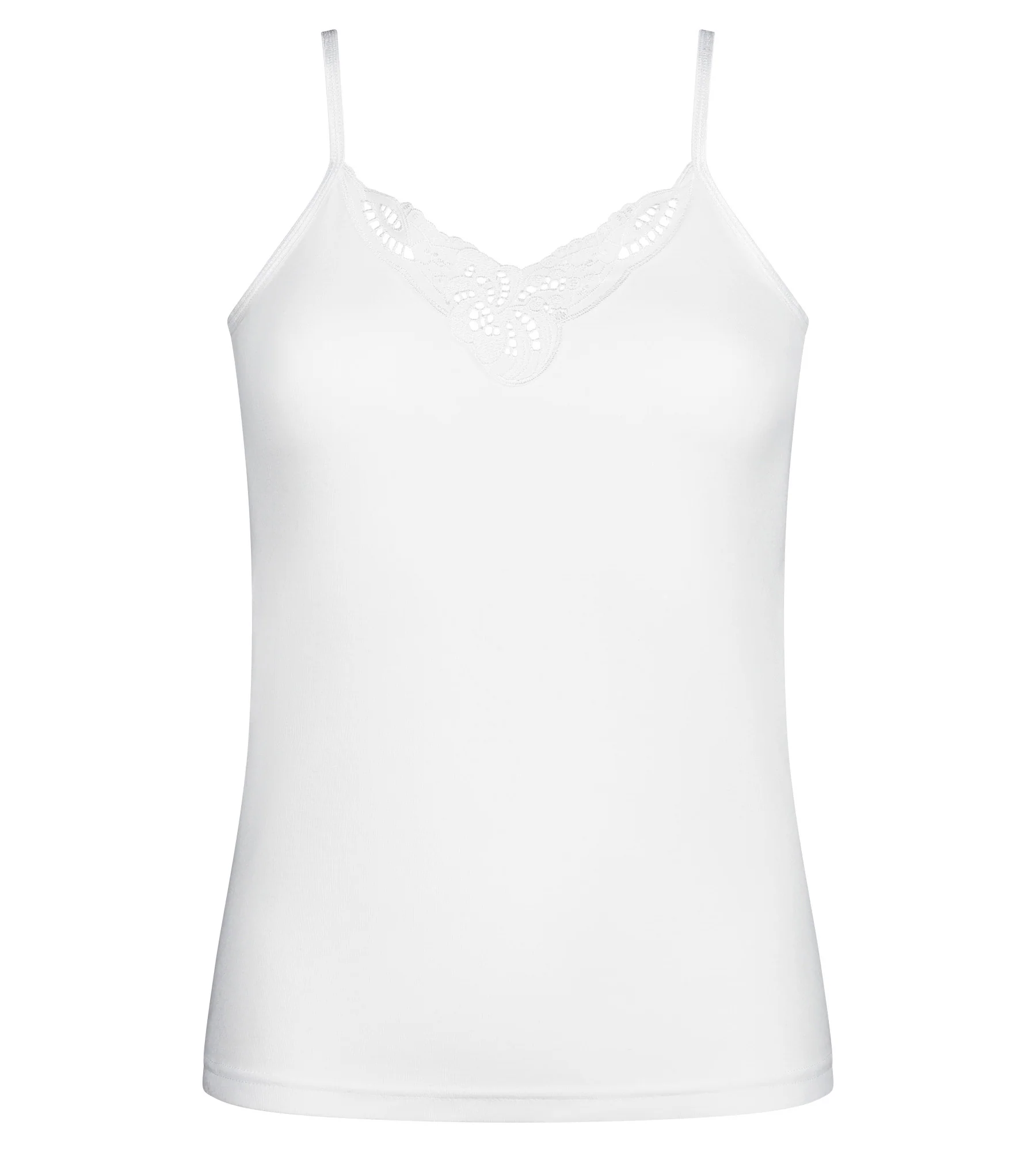 Débardeur bretelles fines blanc Cotton Feminine - Image 5