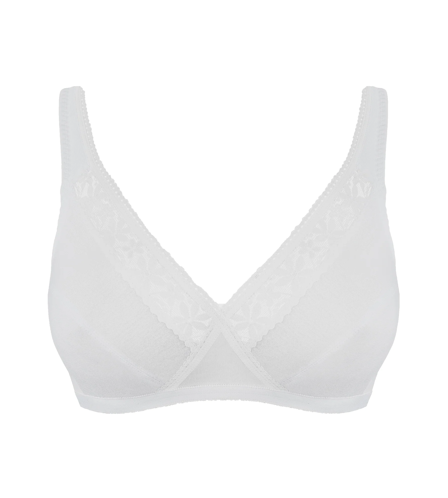 Lot de 2 soutiens-gorge sans armatures blancs Cœur Croisé Coton - Image 5