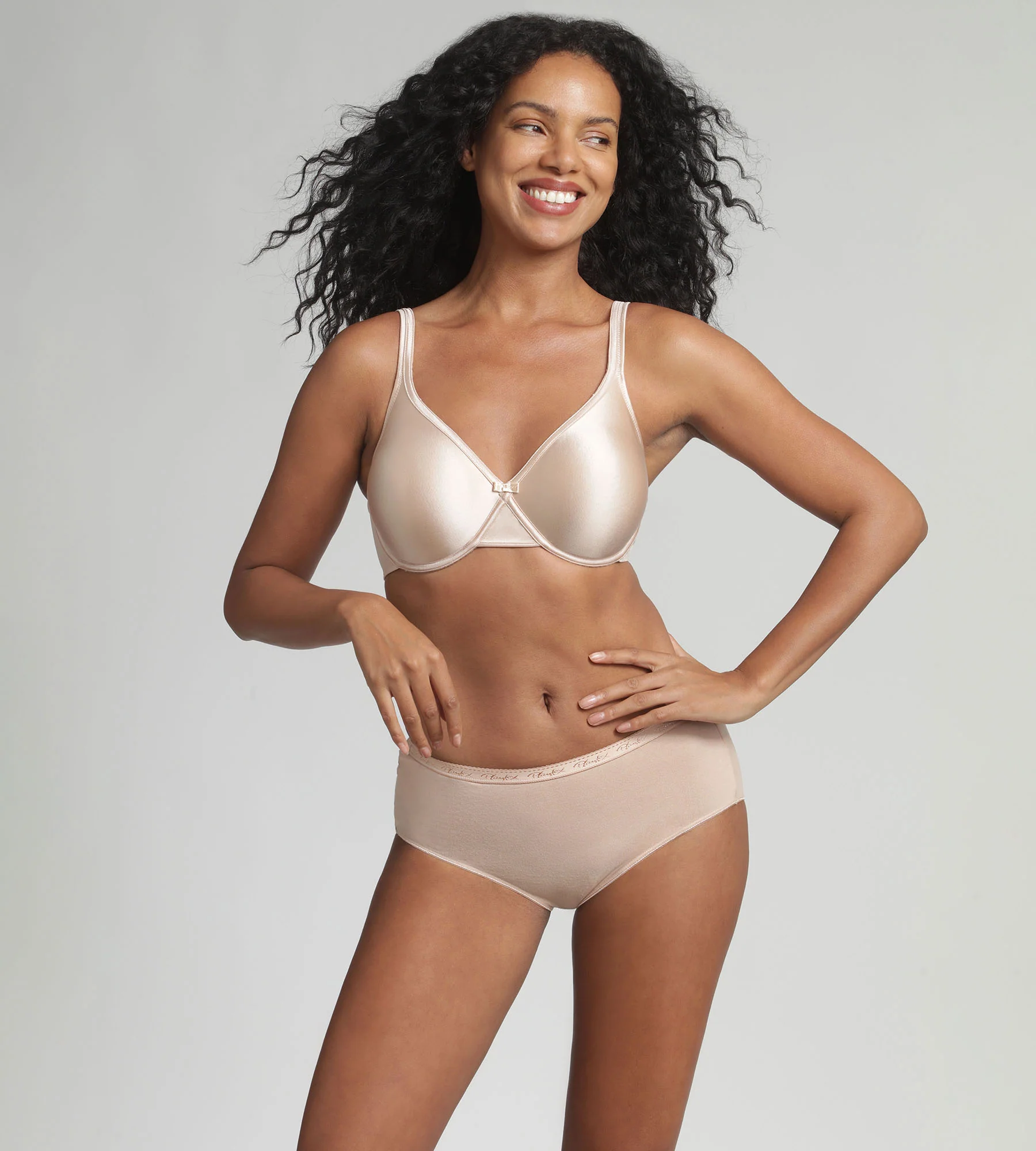 Soutien-gorge avec armatures beige effet satiné Cœur Croisé Satiné - Image 3