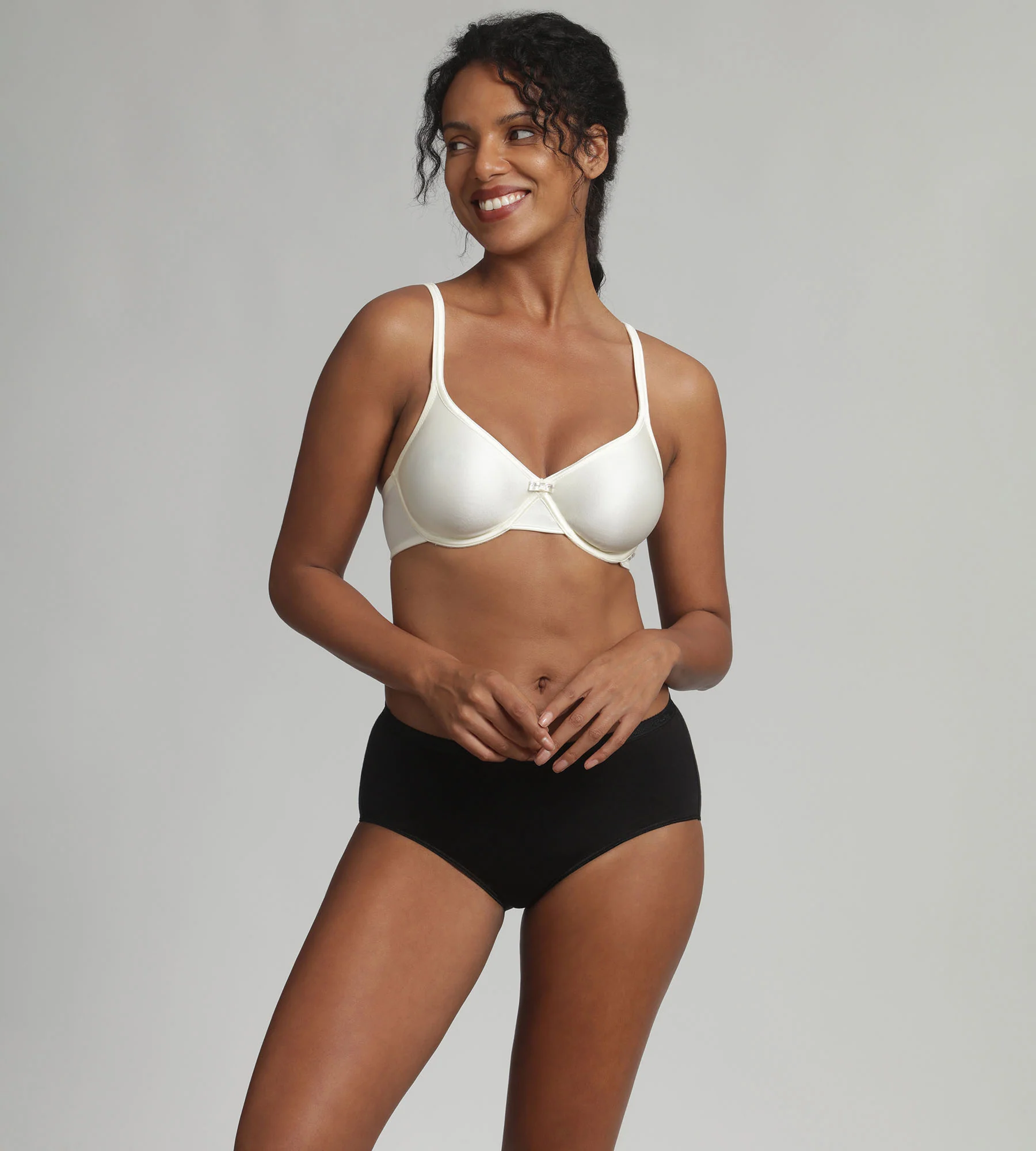 Soutien-gorge avec armatures ivoire effet satiné Cœur Croisé Satiné - Image 3