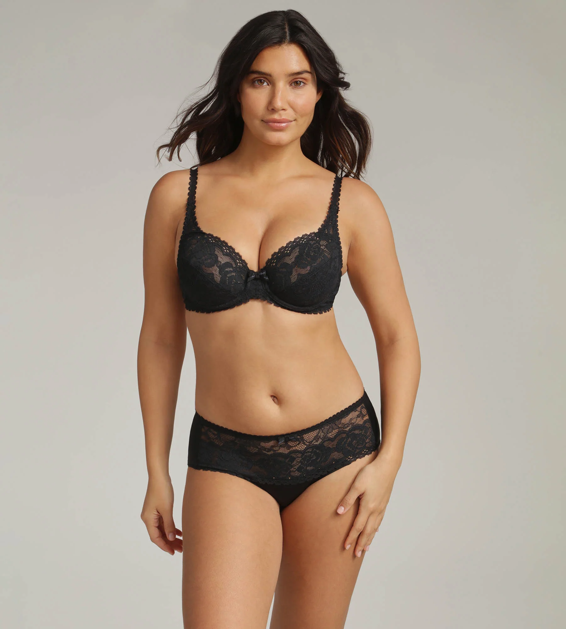 Soutien-gorge avec armatures noir Flower Elegance Recyclé - Image 3