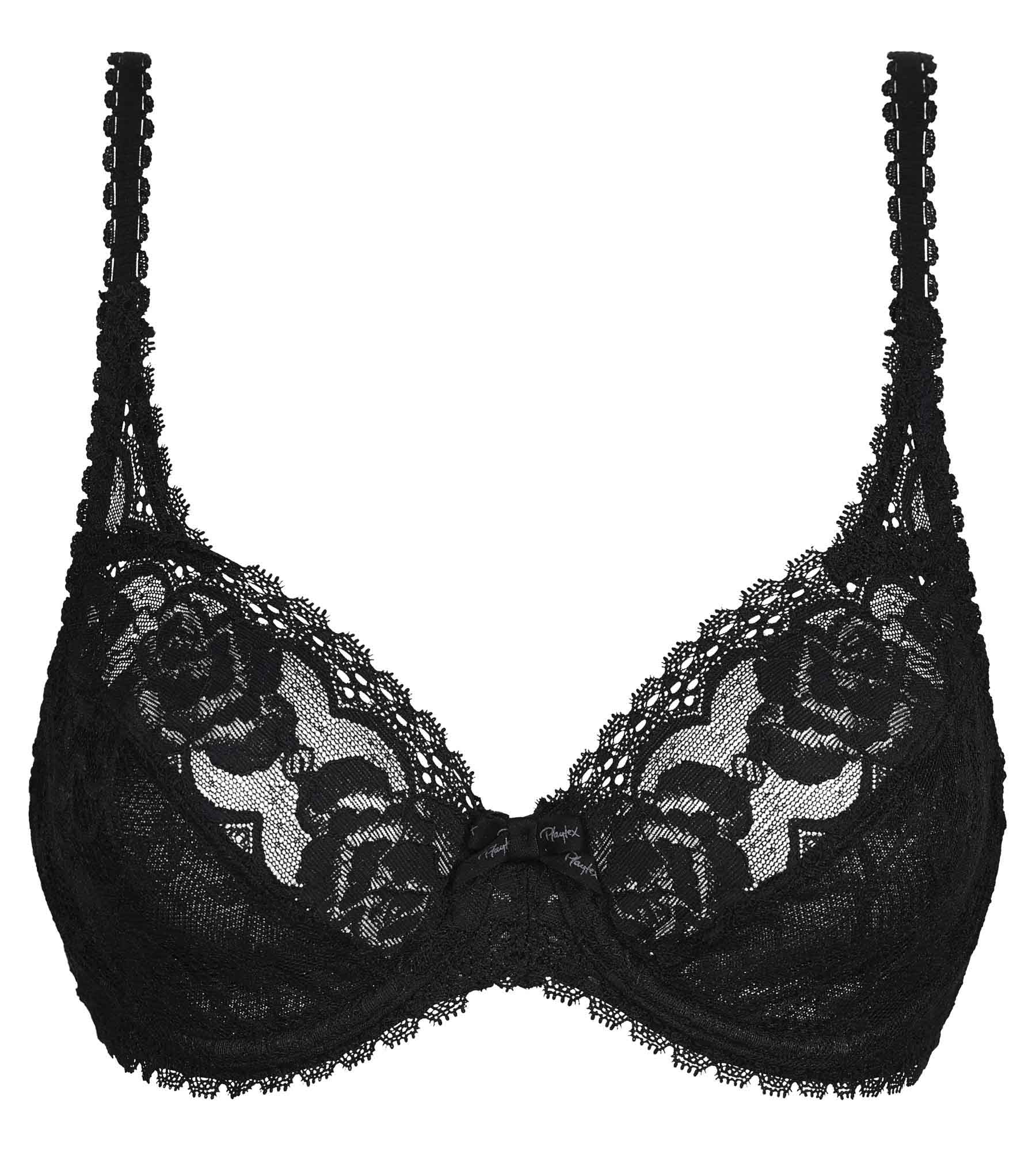 Soutien-gorge avec armatures noir Flower Elegance Recyclé - Image 5