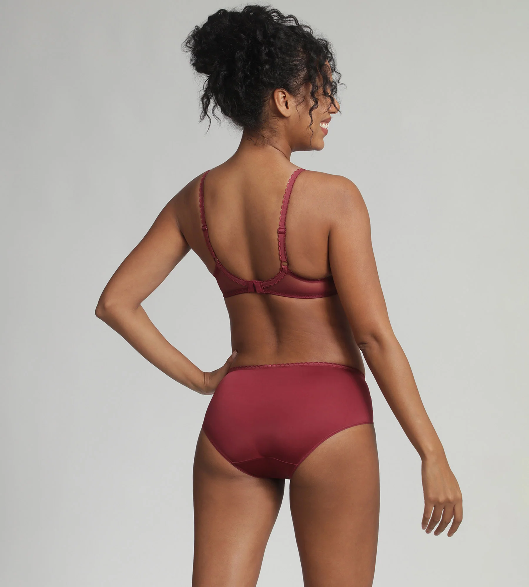 Soutien-gorge avec armatures rouge carmin Flower Elegance Recyclé - Image 4