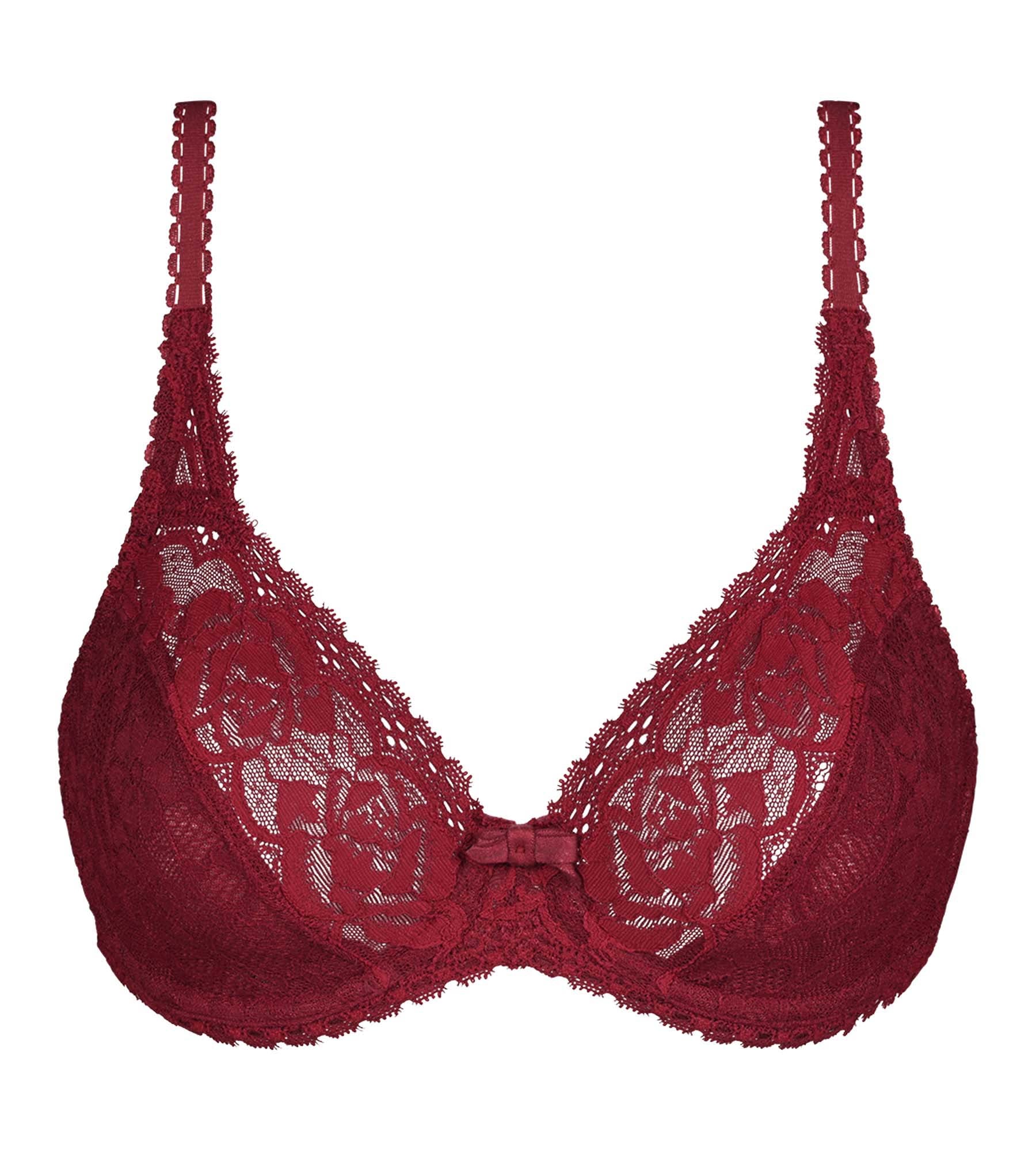 Soutien-gorge avec armatures rouge carmin Flower Elegance Recyclé - Image 5