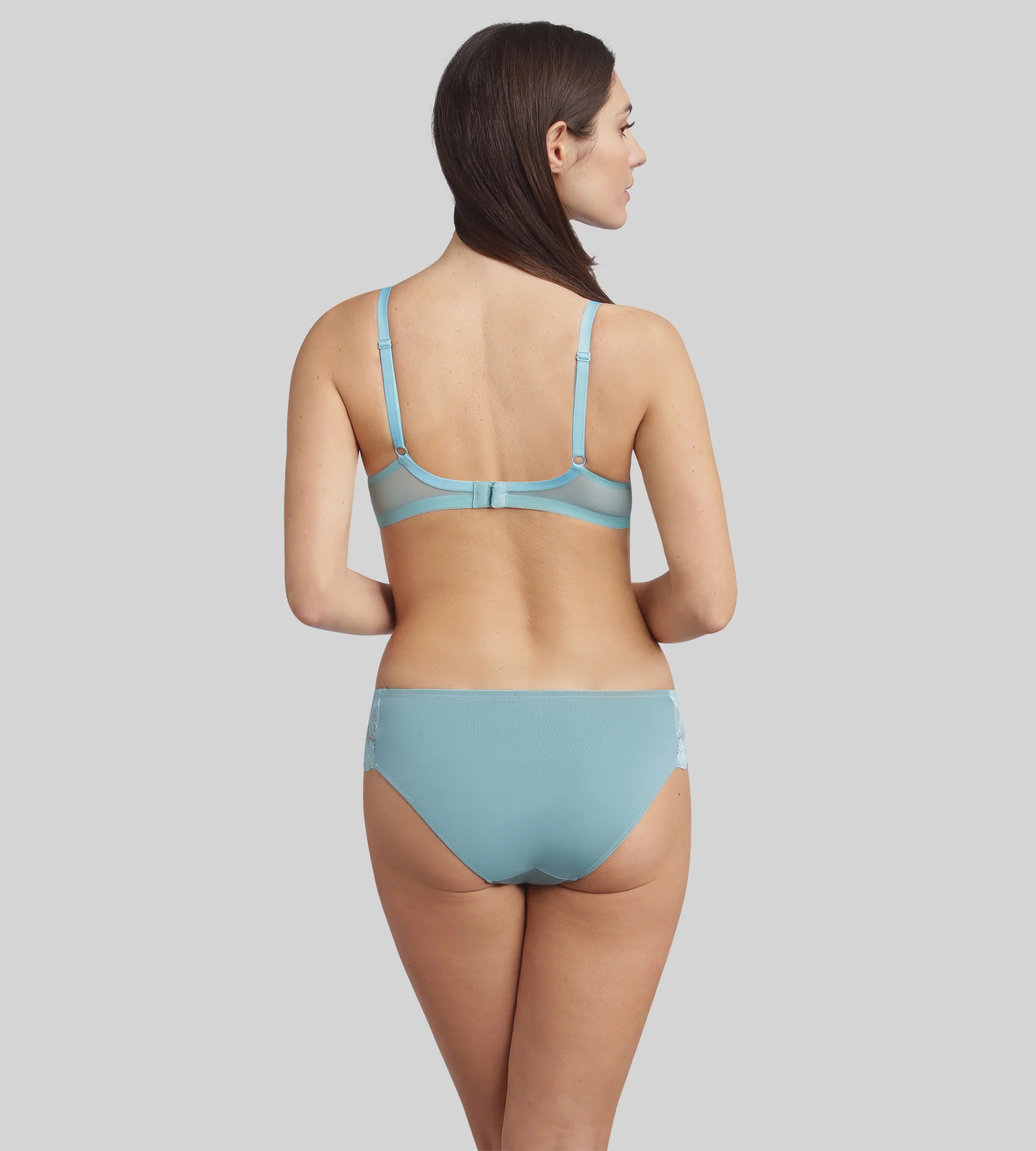 Soutien-gorge corbeille avec armatures bleu lacté Essential Elegance - Image 4