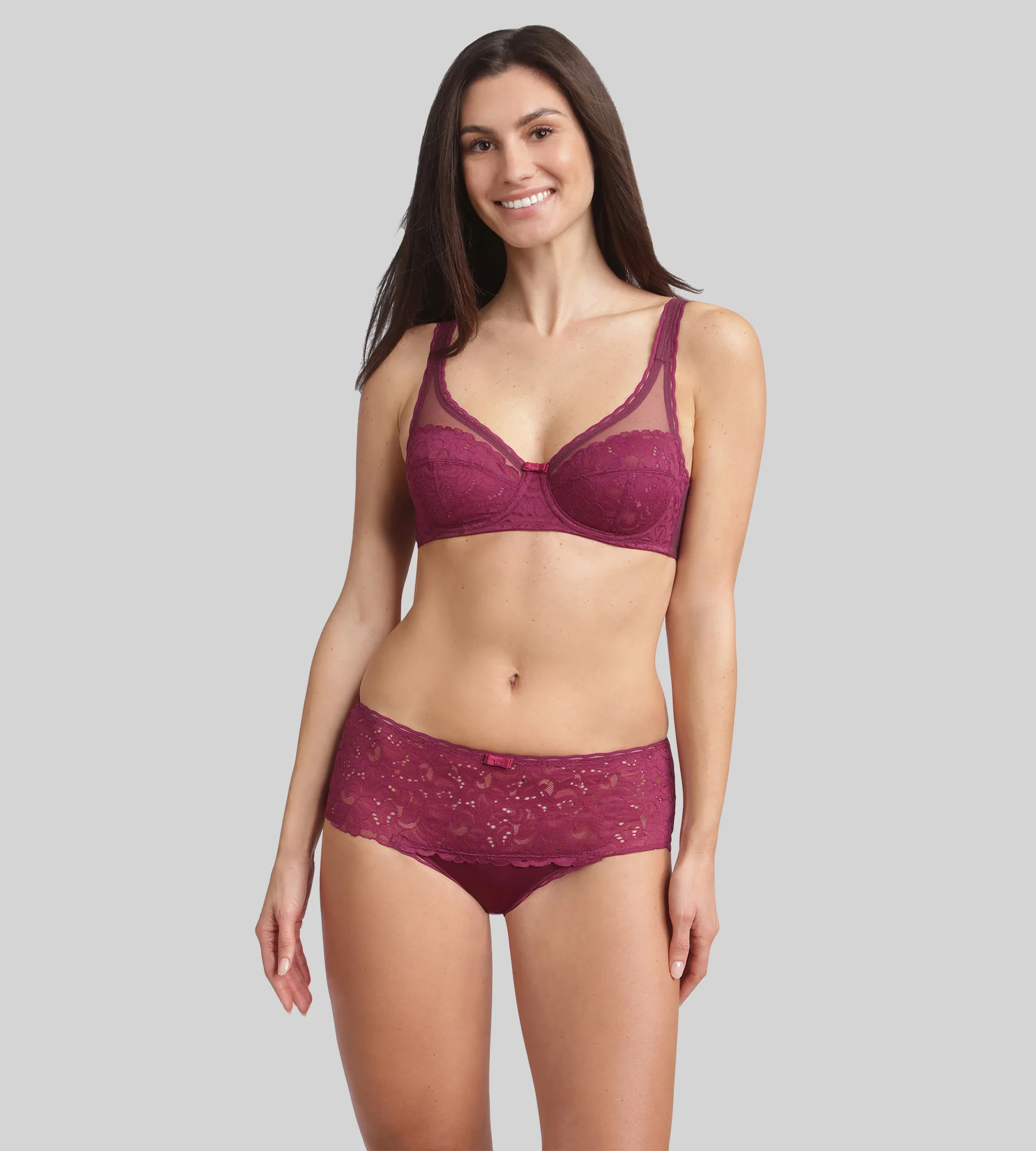 Soutien-gorge emboîtant avec armatures violet imperial Cœur Croisé Féminin Recyclé - Image 3