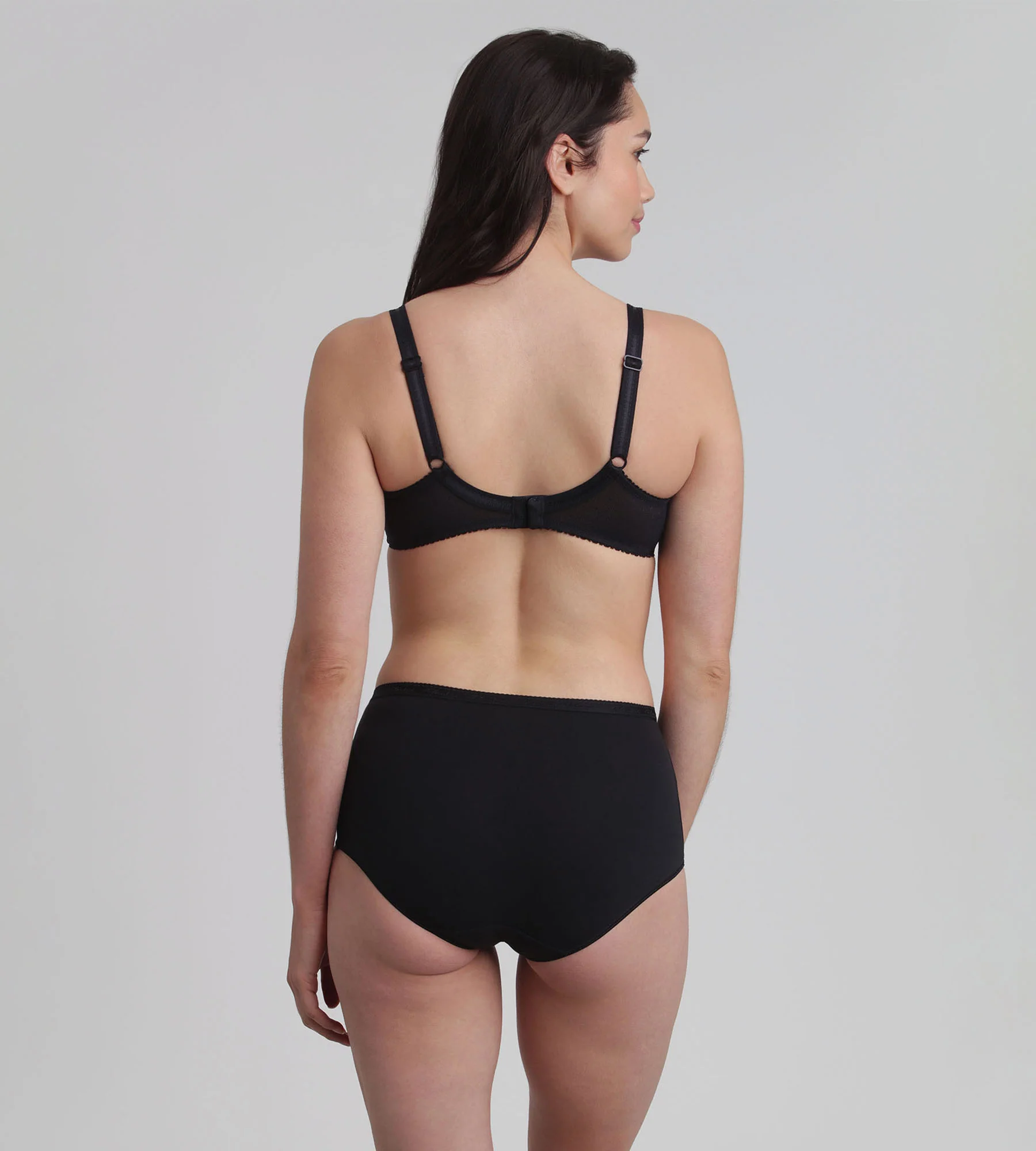 Soutien-gorge emboîtant noir Cœur Croisé Microfibre - Image 4