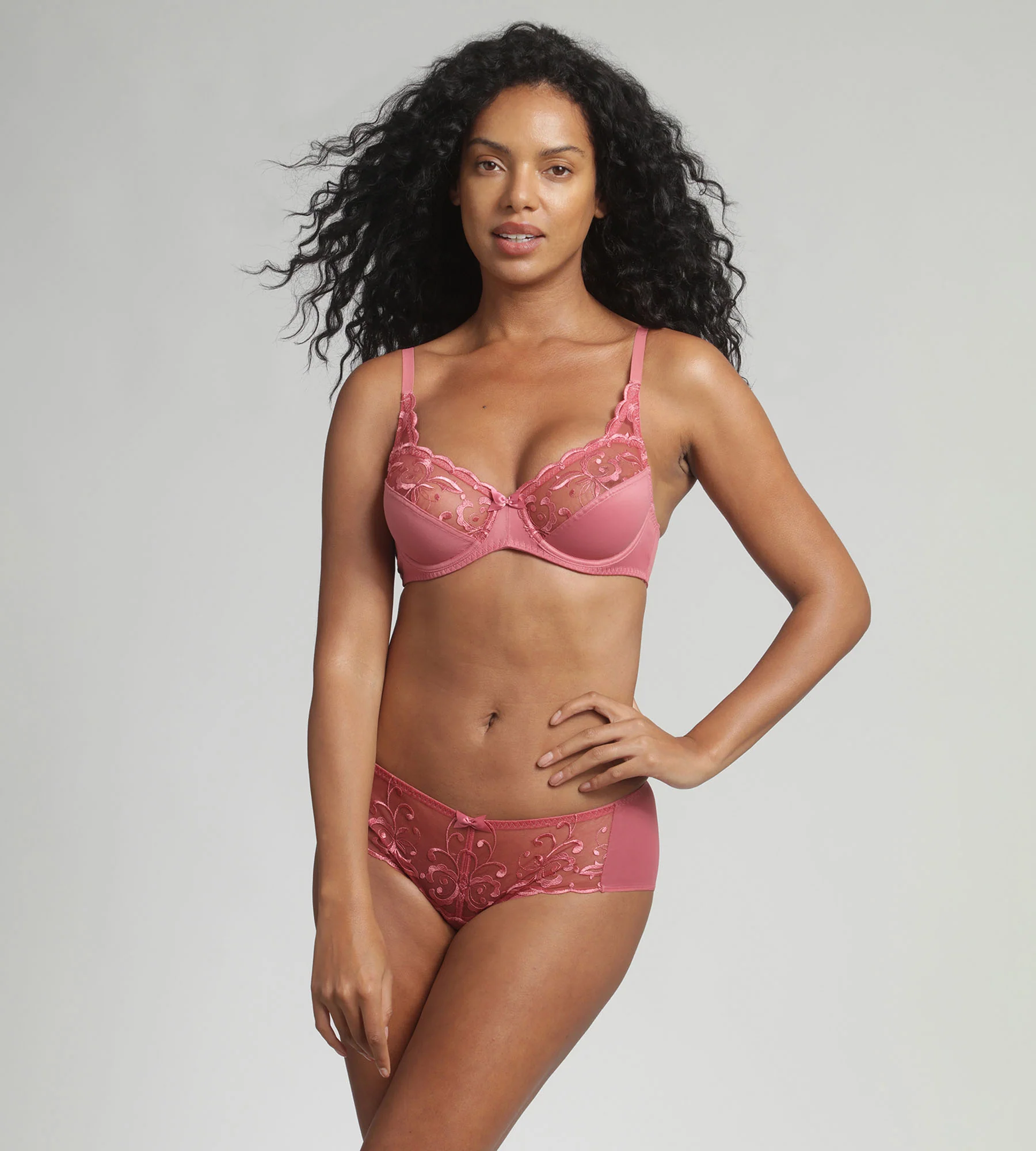 Soutien-gorge emboîtant rose Essential Elegance Broderie - Image 3