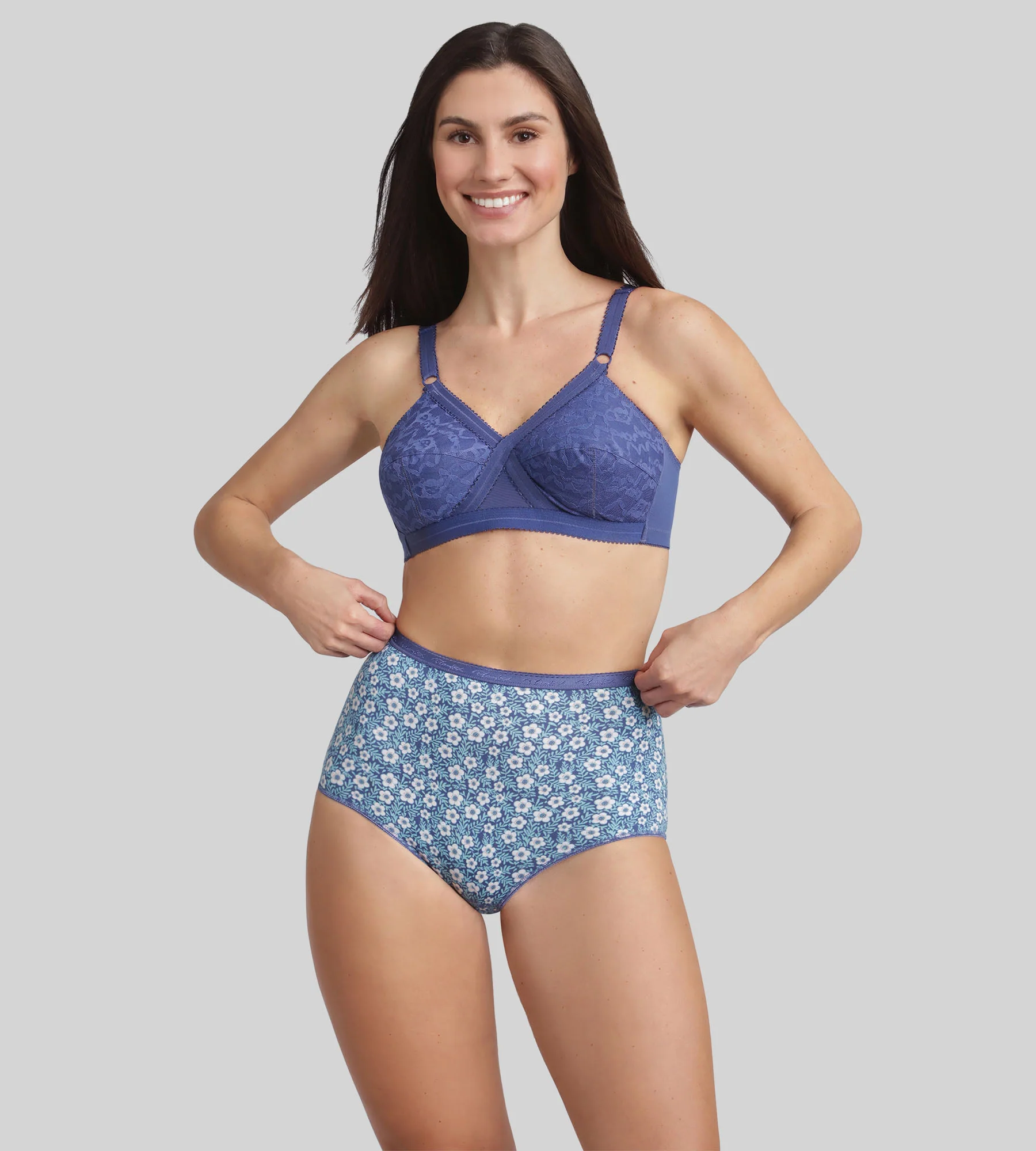 Soutien-gorge emboîtant sans armatures bleu cobalt Cœur Croisé 556 - Image 3
