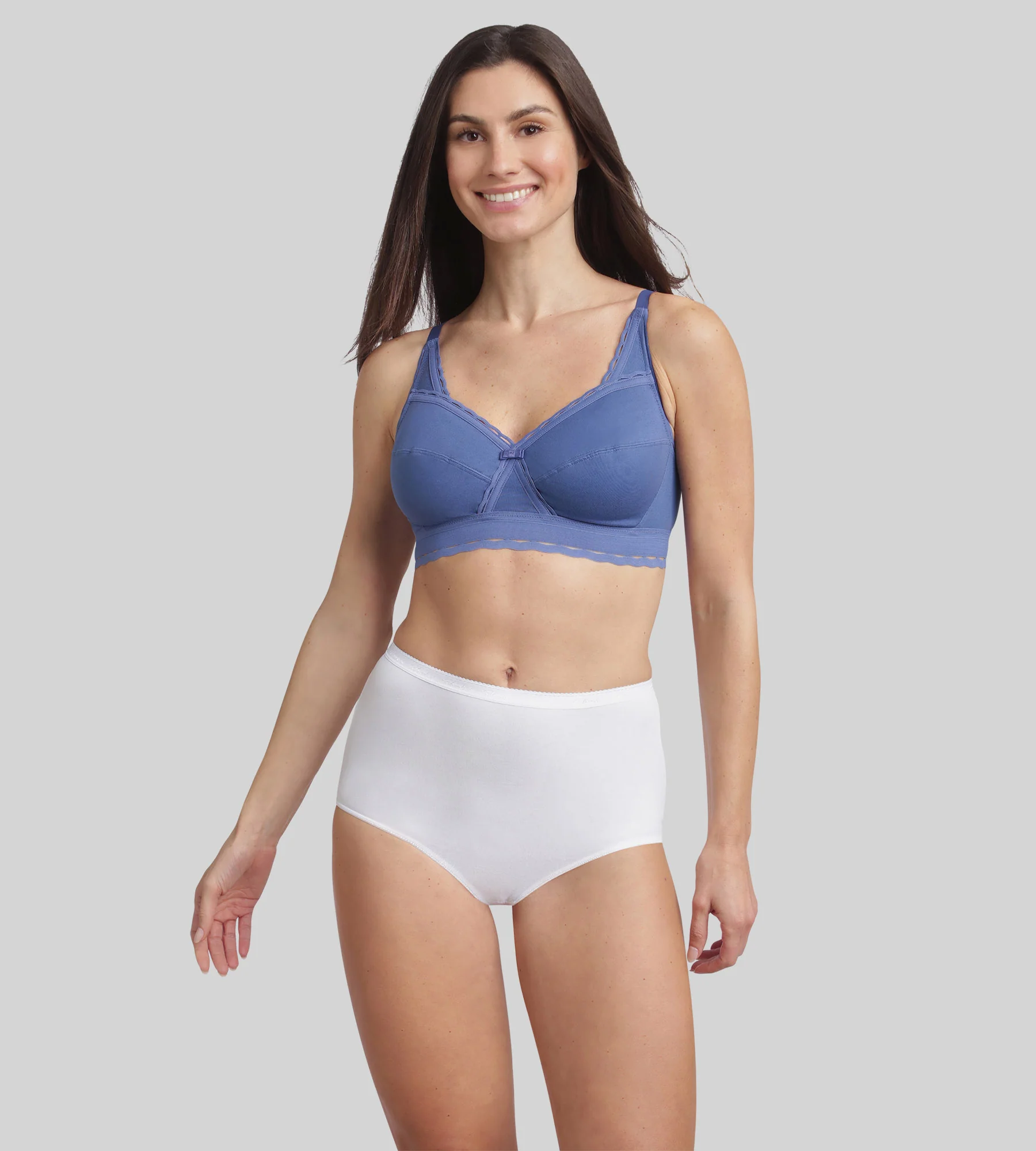 Soutien-gorge emboîtant sans armatures bleu cobalt Cœur Croisé Coton Bio - Image 3
