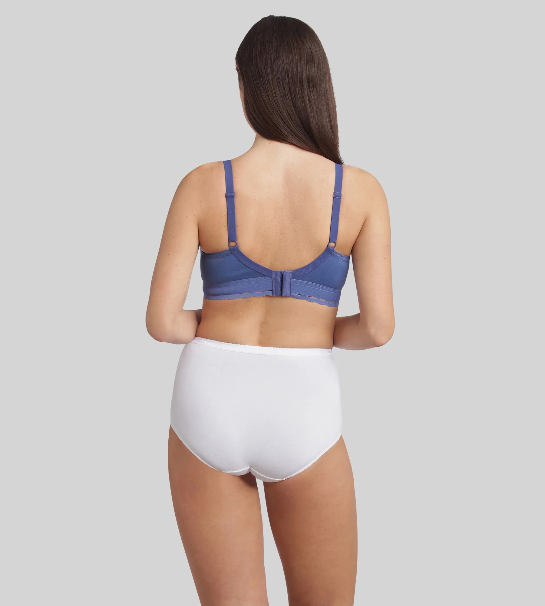 Soutien-gorge emboîtant sans armatures bleu cobalt Cœur Croisé Coton Bio - Image 4