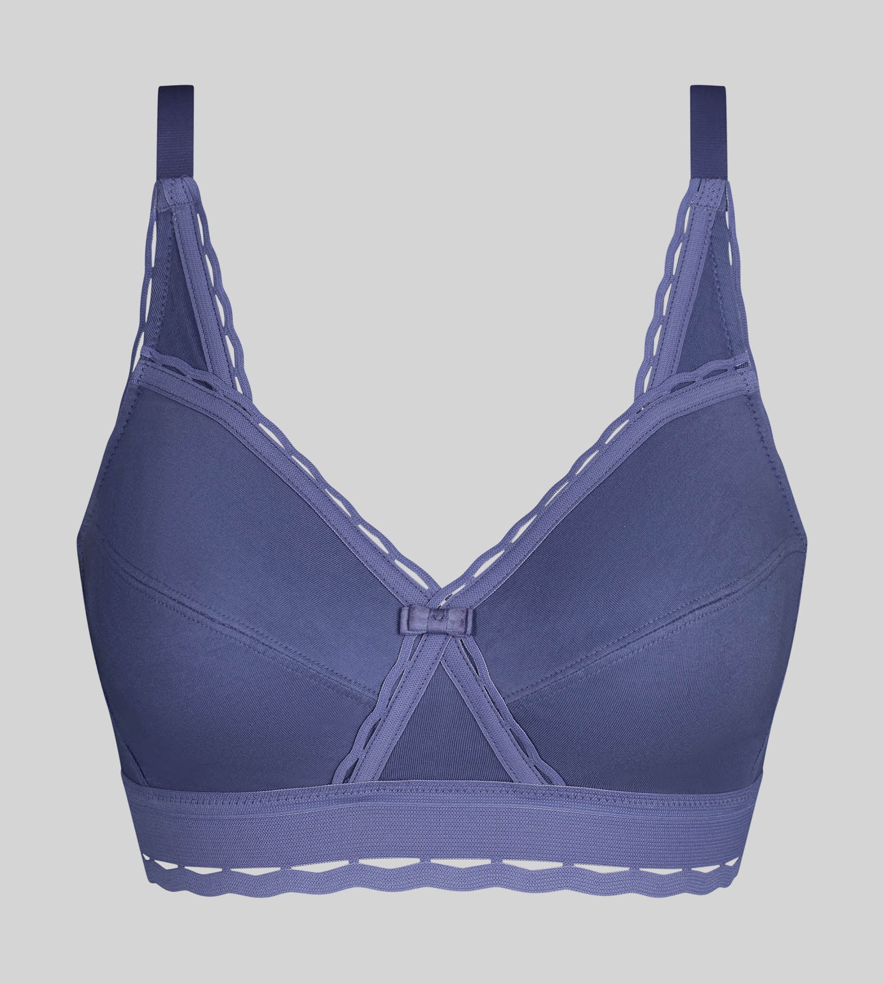 Soutien-gorge emboîtant sans armatures bleu cobalt Cœur Croisé Coton Bio - Image 5
