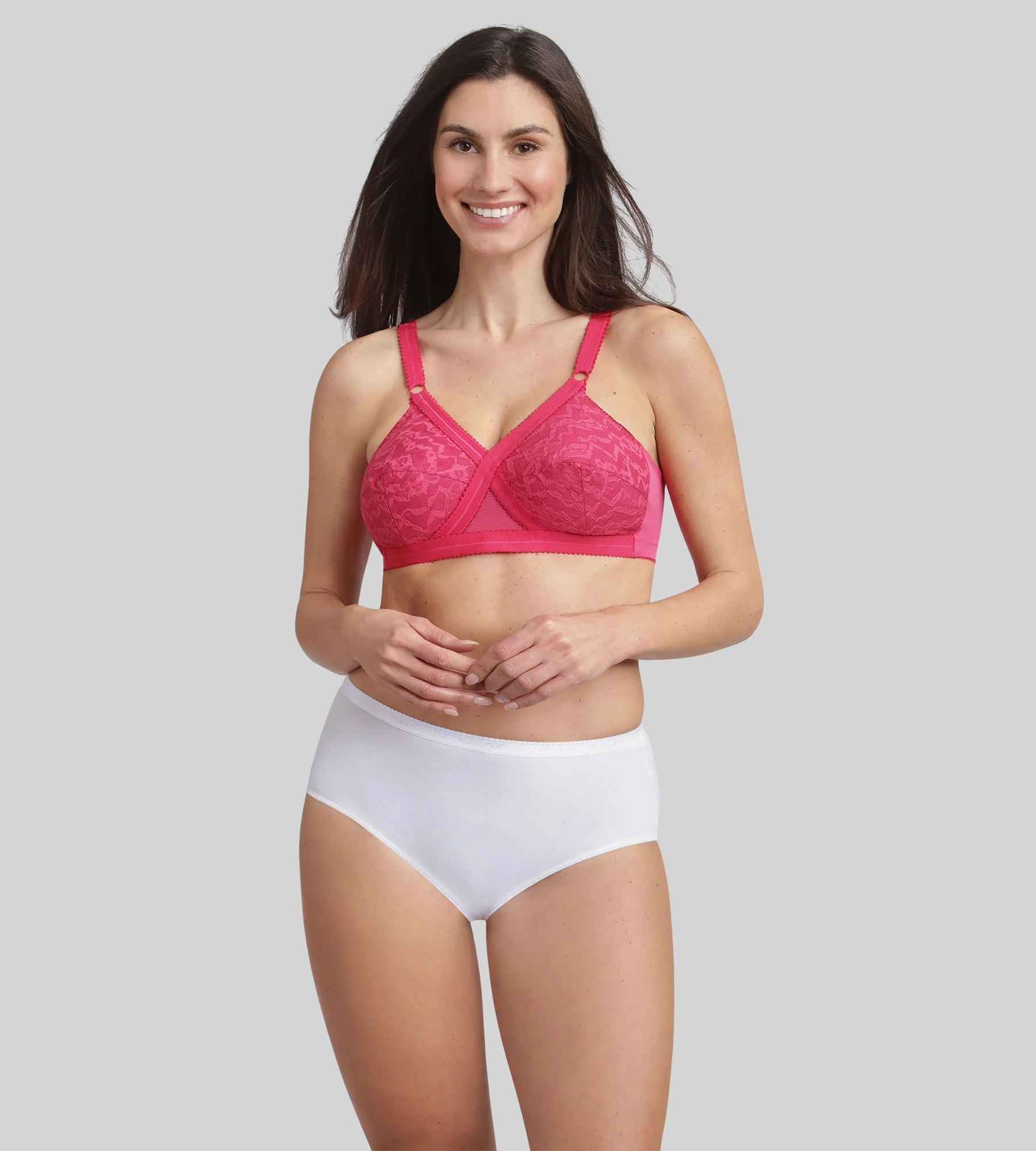 Soutien-gorge emboîtant sans armatures framboise Cœur Croisé 556 - Image 3