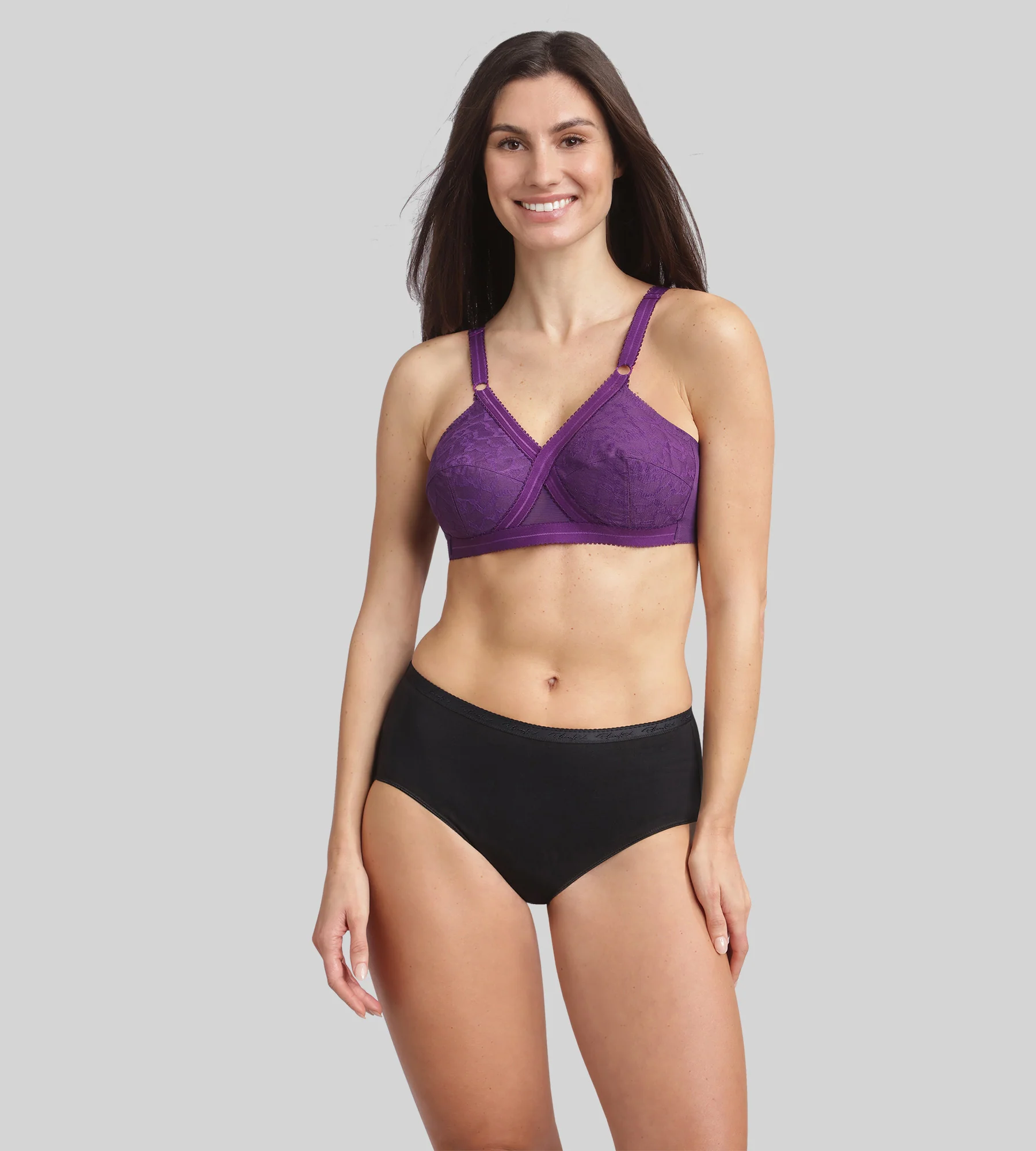 Soutien-gorge emboîtant sans armatures prune Cœur Croisé 556 - Image 3