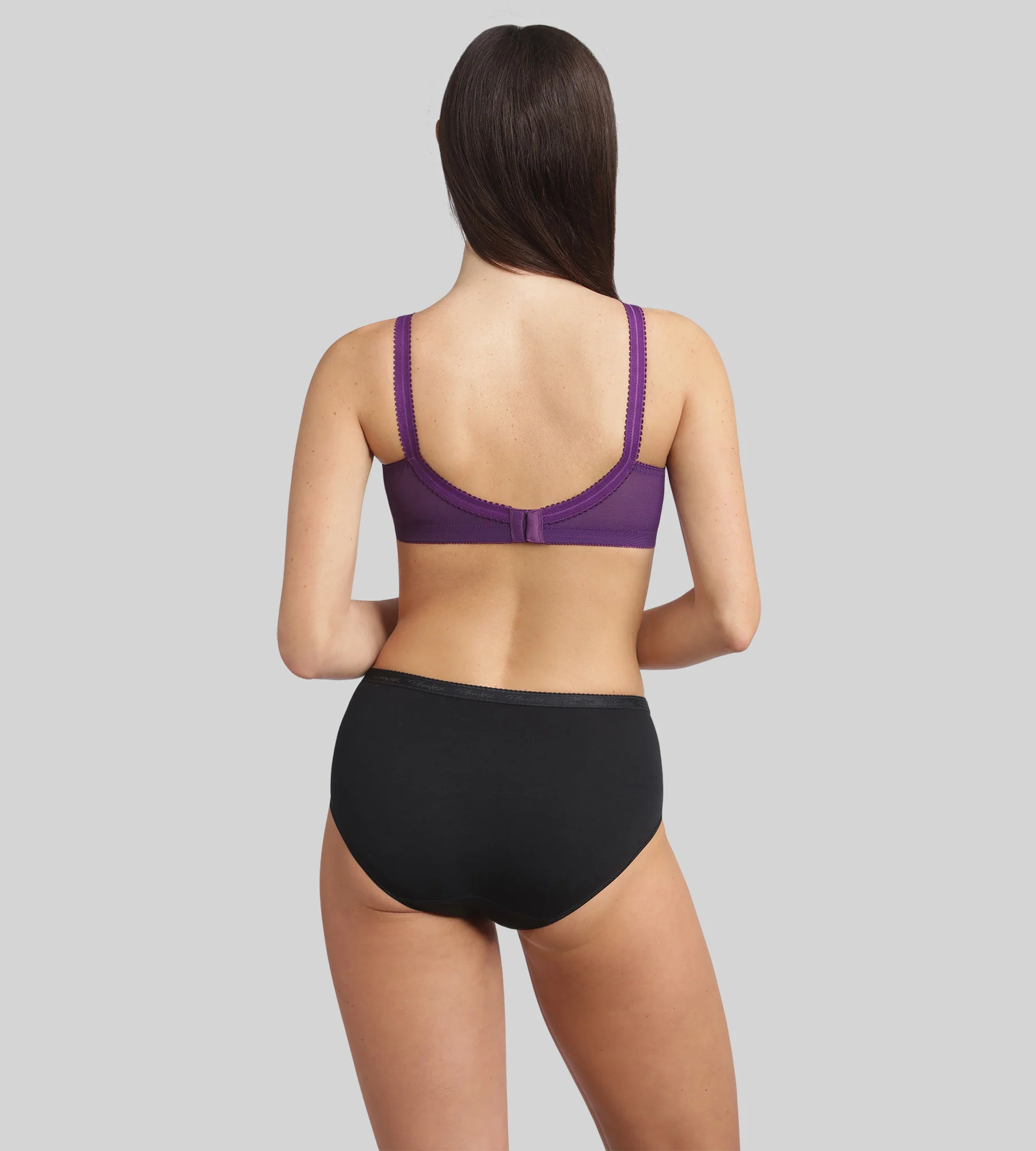 Soutien-gorge emboîtant sans armatures prune Cœur Croisé 556 - Image 4