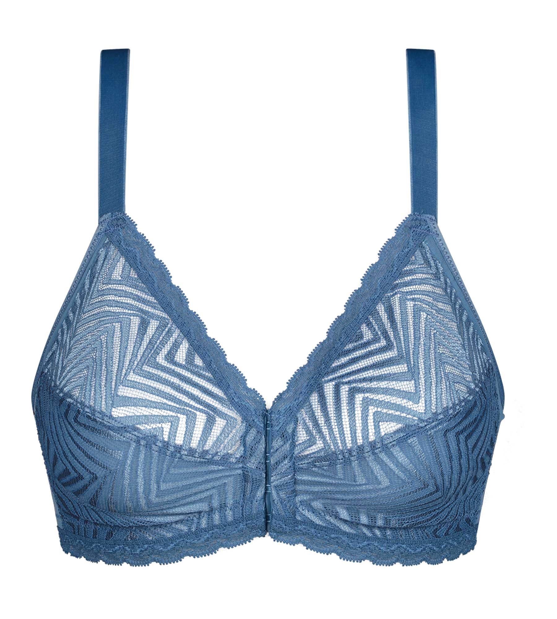 Soutien-gorge ouverture devant emboîtant bleu océan sans armatures Ideal Posture - Image 5