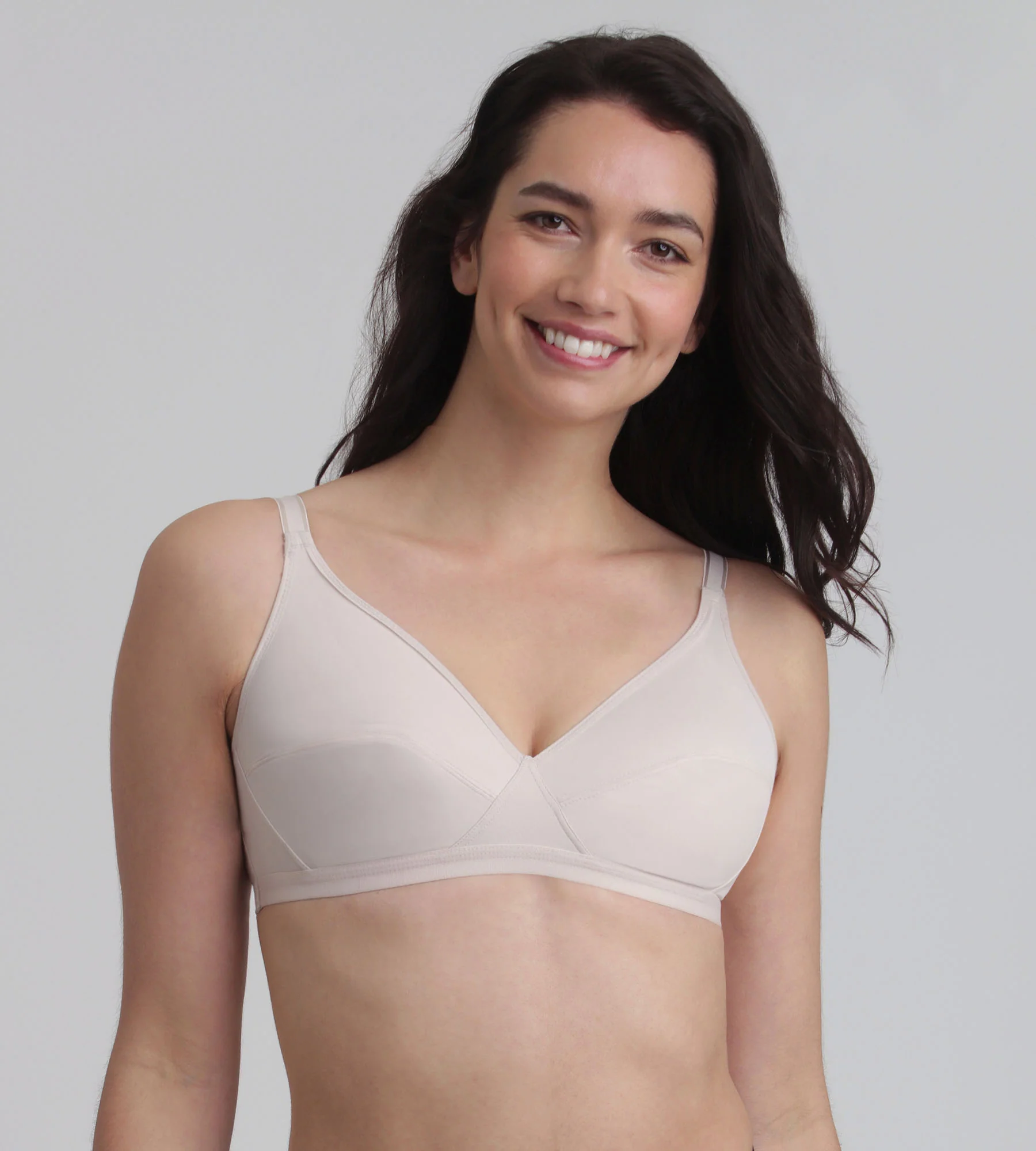 Soutien-gorge sans armatures beige Cœur Croisé Microfibre