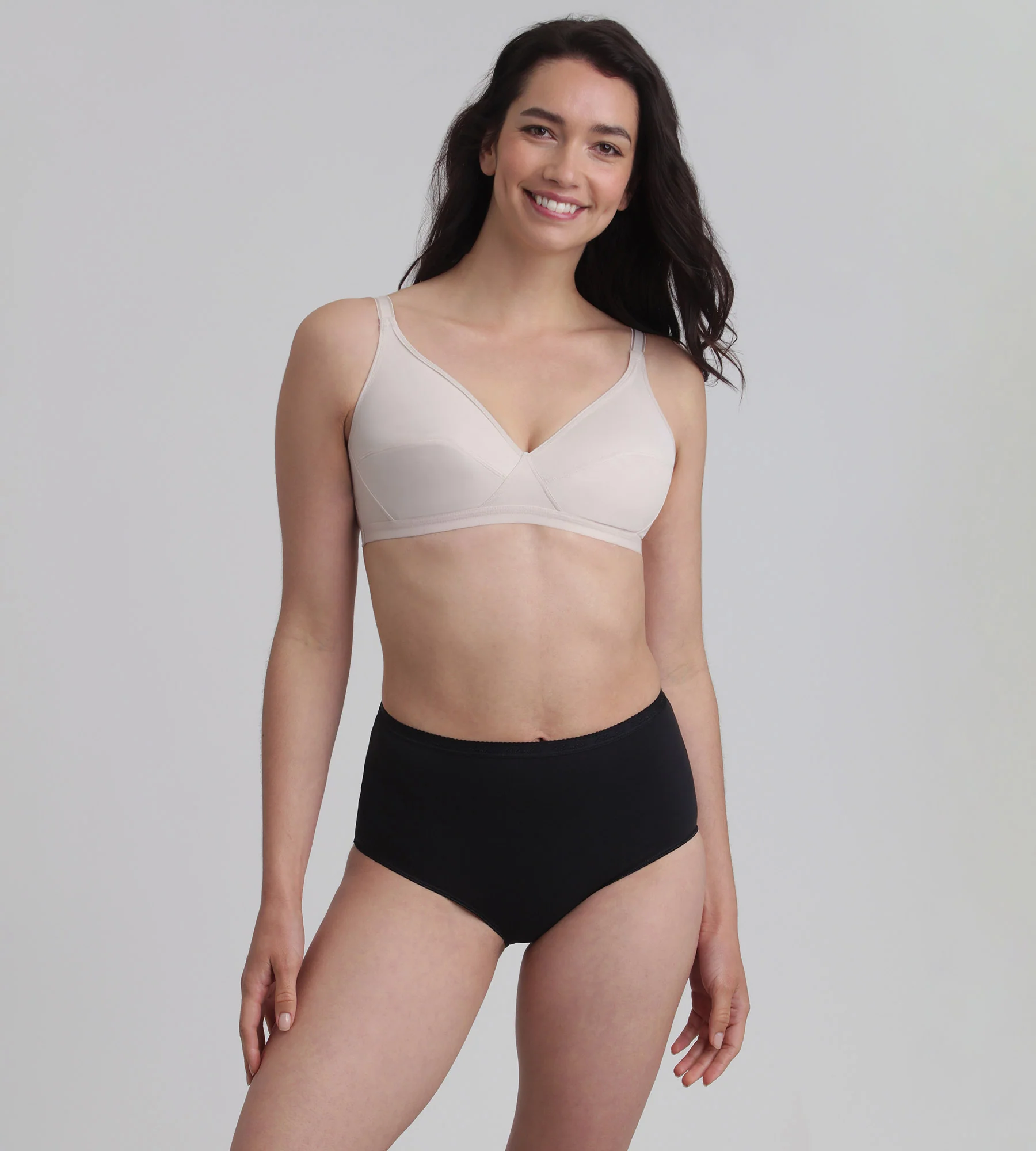 Soutien-gorge sans armatures beige Cœur Croisé Microfibre - Image 3