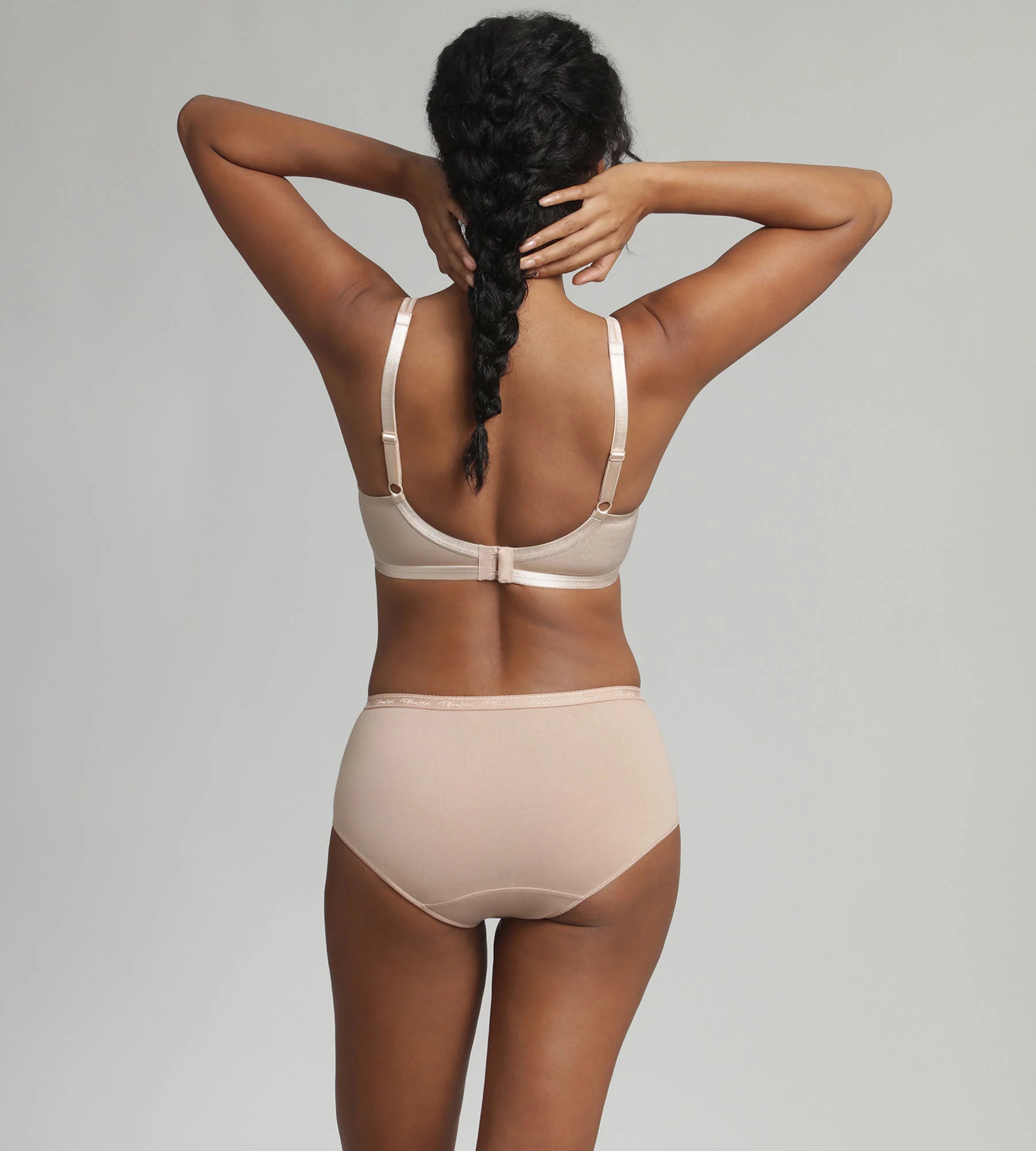 Soutien-gorge sans armatures beige effet satiné Cœur Croisé Satiné - Image 4