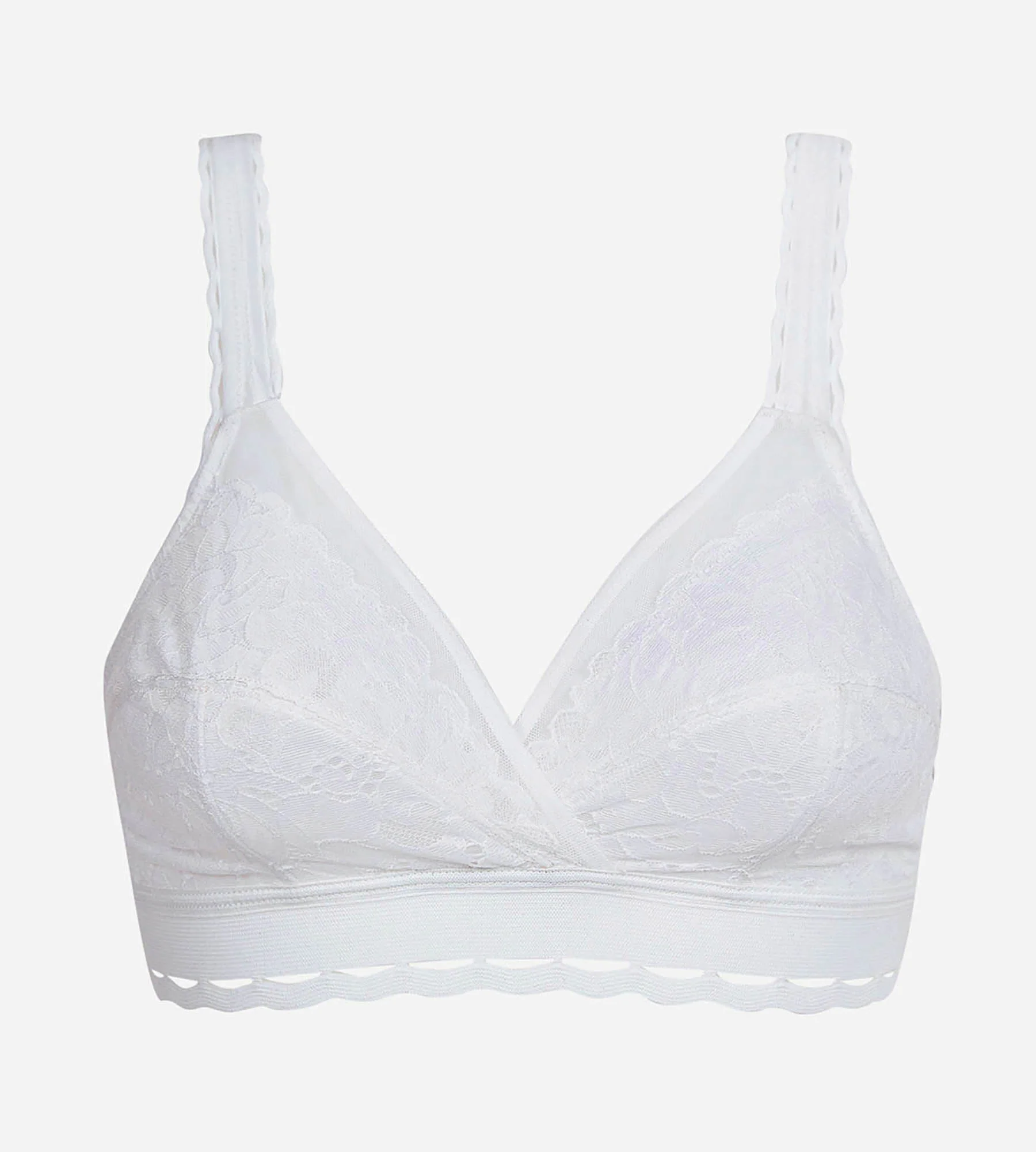 Soutien-gorge sans armatures blanc Cœur Croisé Féminin Recyclé - Image 5