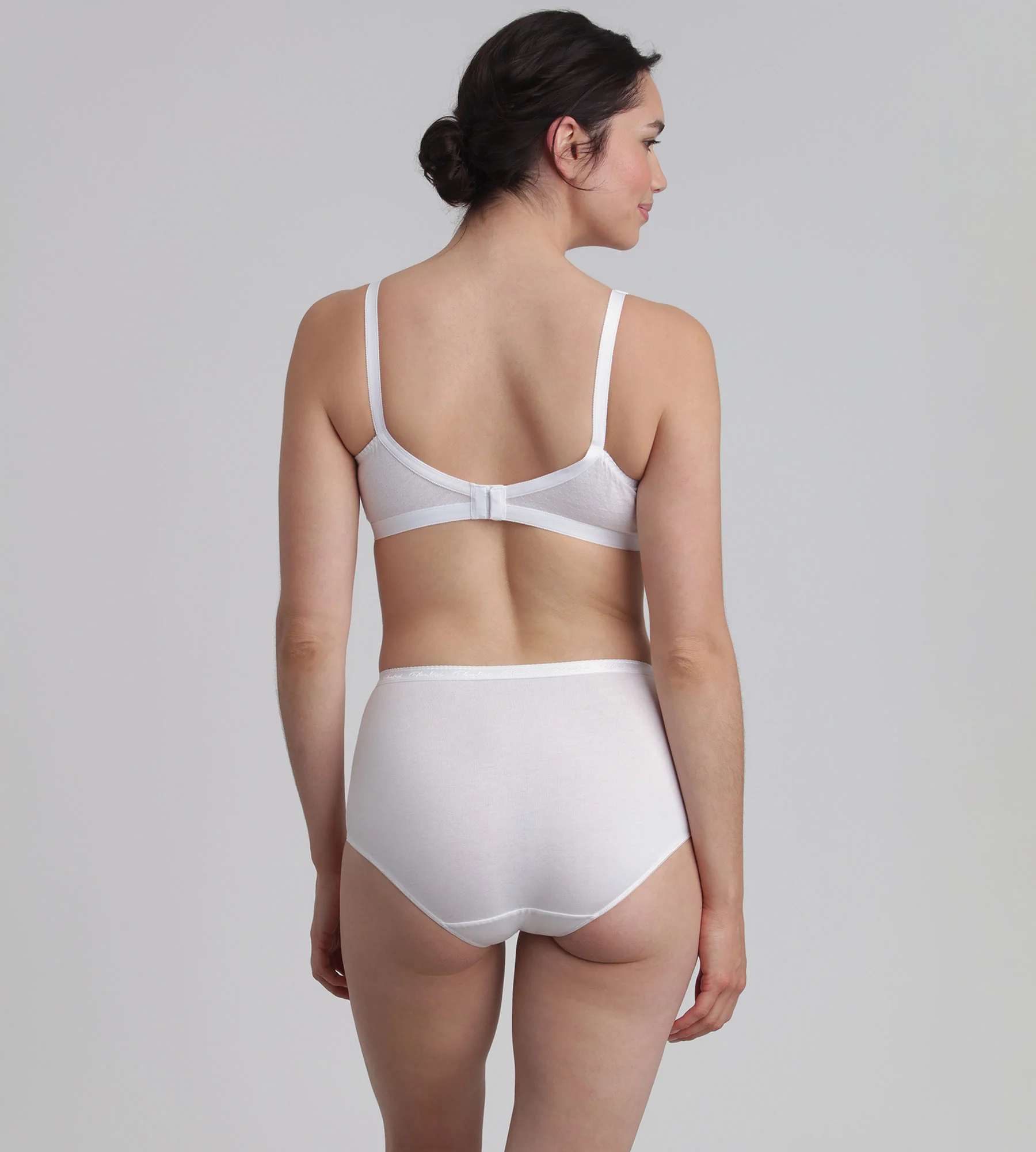 Soutien-gorge sans armatures blanc Essential Support Coton - Image 4