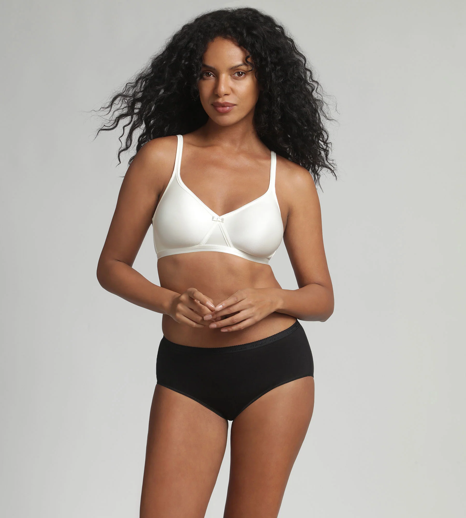 Soutien-gorge sans armatures effet satiné ivoire Cœur Croisé Satiné - Image 3