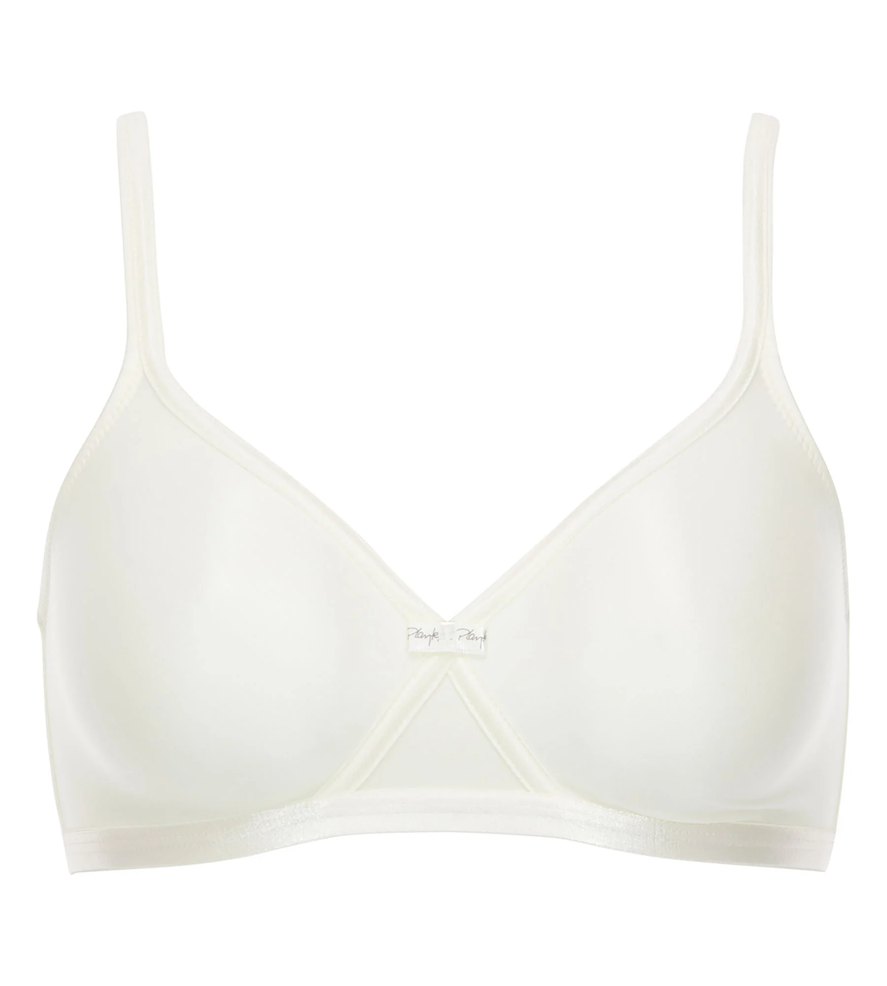 Soutien-gorge sans armatures effet satiné ivoire Cœur Croisé Satiné - Image 5