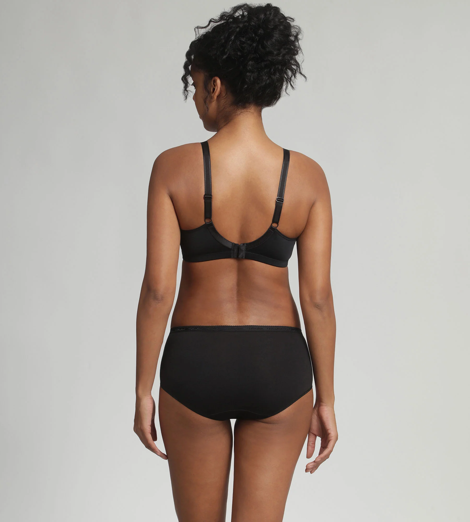 Soutien-gorge sans armatures noir Cœur Croisé Microfibre - Image 4
