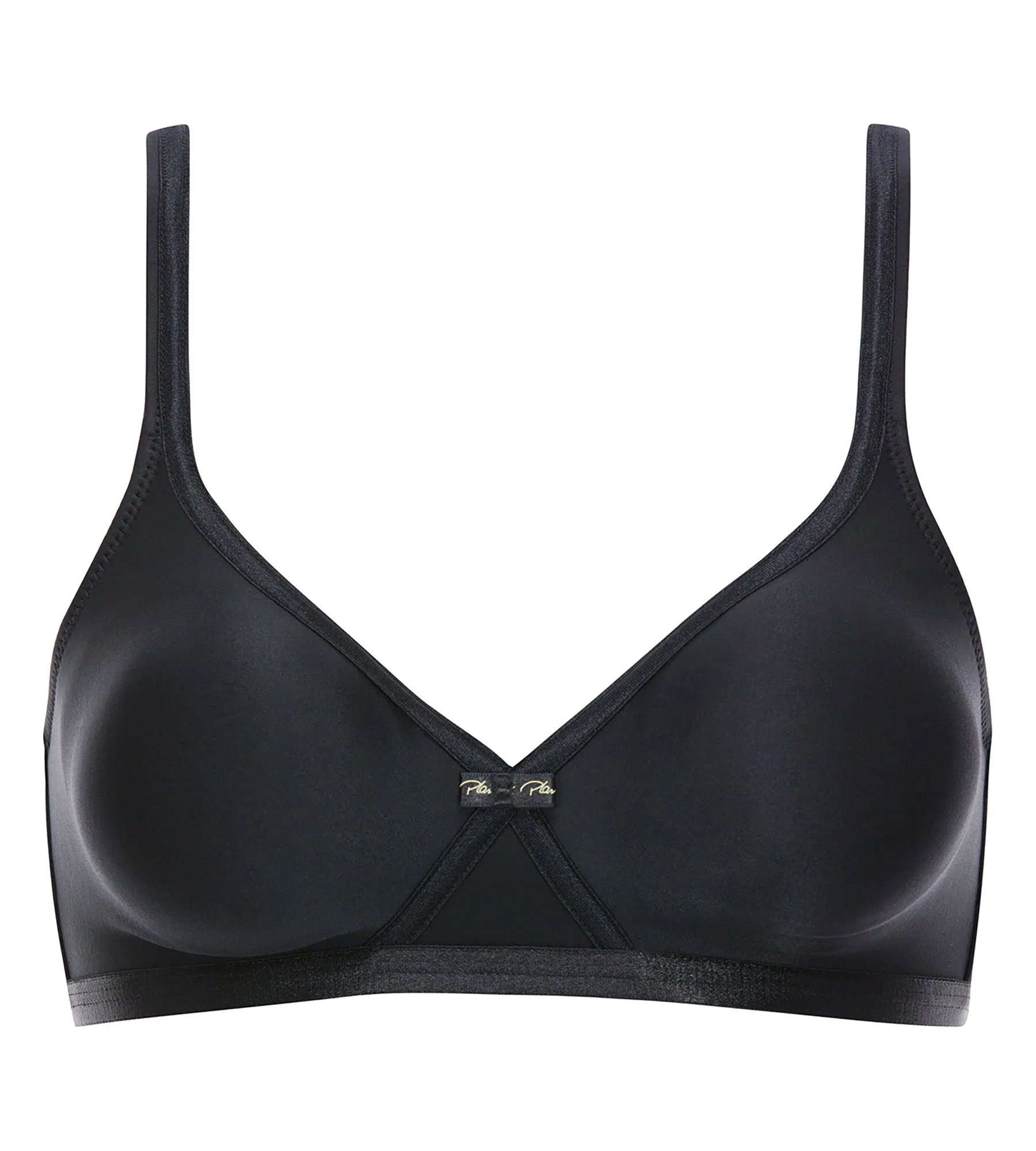 Soutien-gorge sans armatures noir effet satiné Cœur Croisé Satiné - Image 5