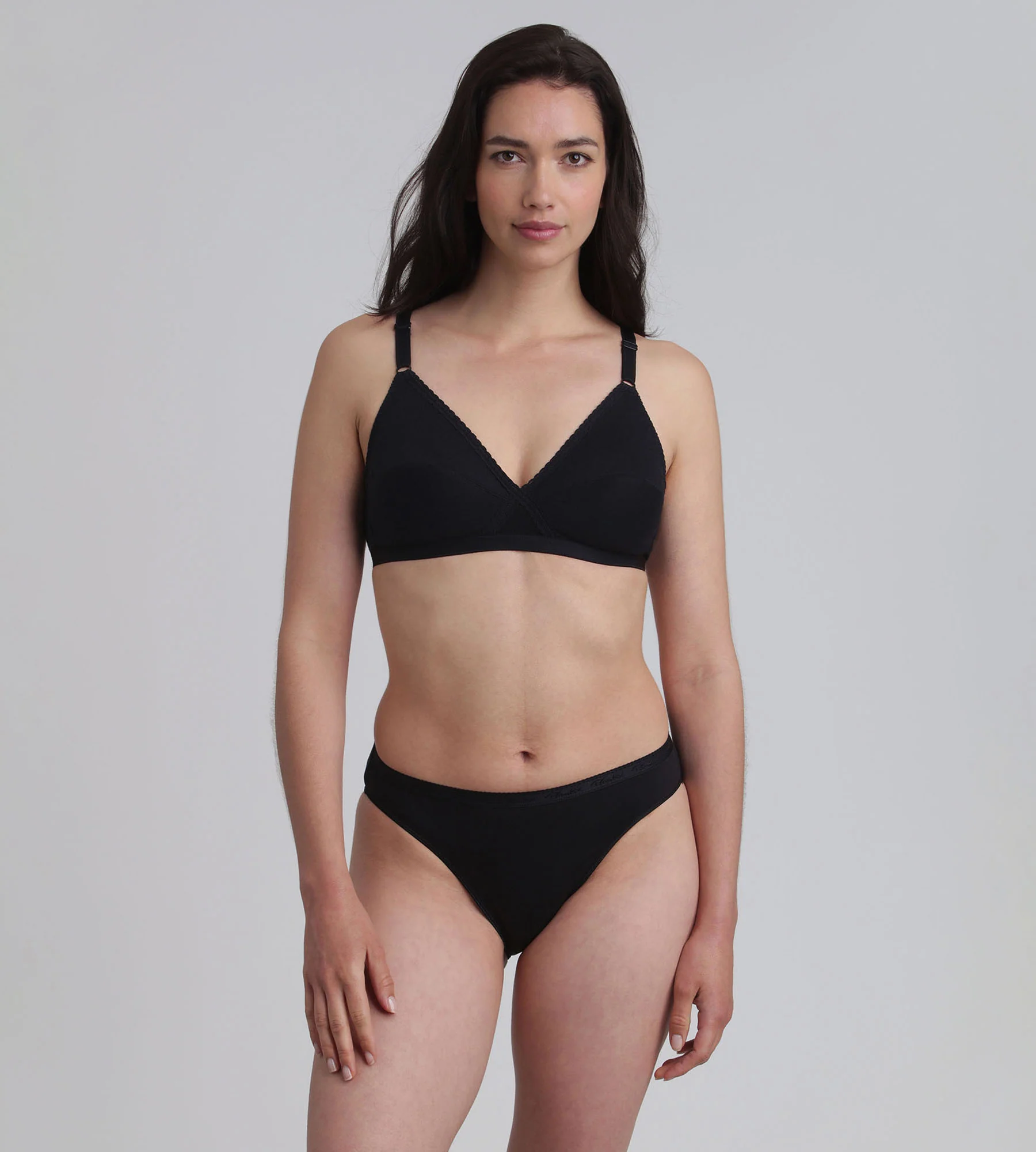 Soutien-gorge sans armatures noir Essential Support Coton - Image 3