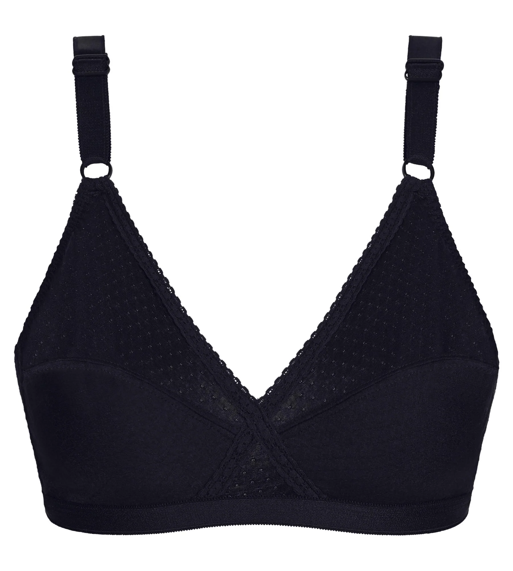 Soutien-gorge sans armatures noir Essential Support Coton - Image 5