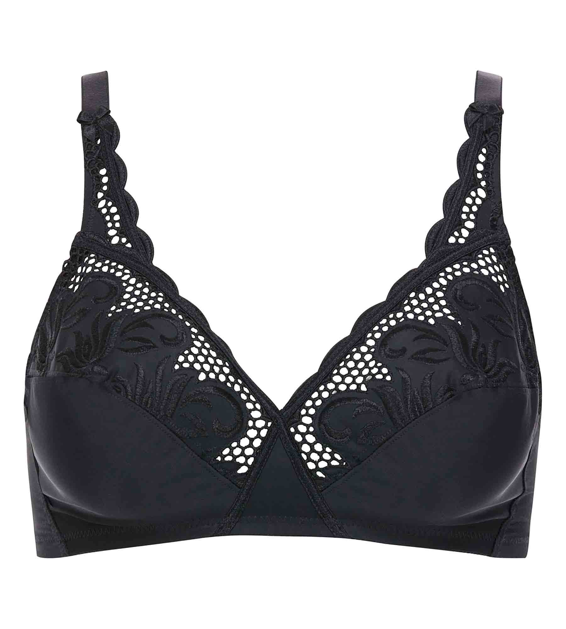 Soutien-gorge sans armatures noir et broderie Cœur Croisé Modern Tricot - Image 5