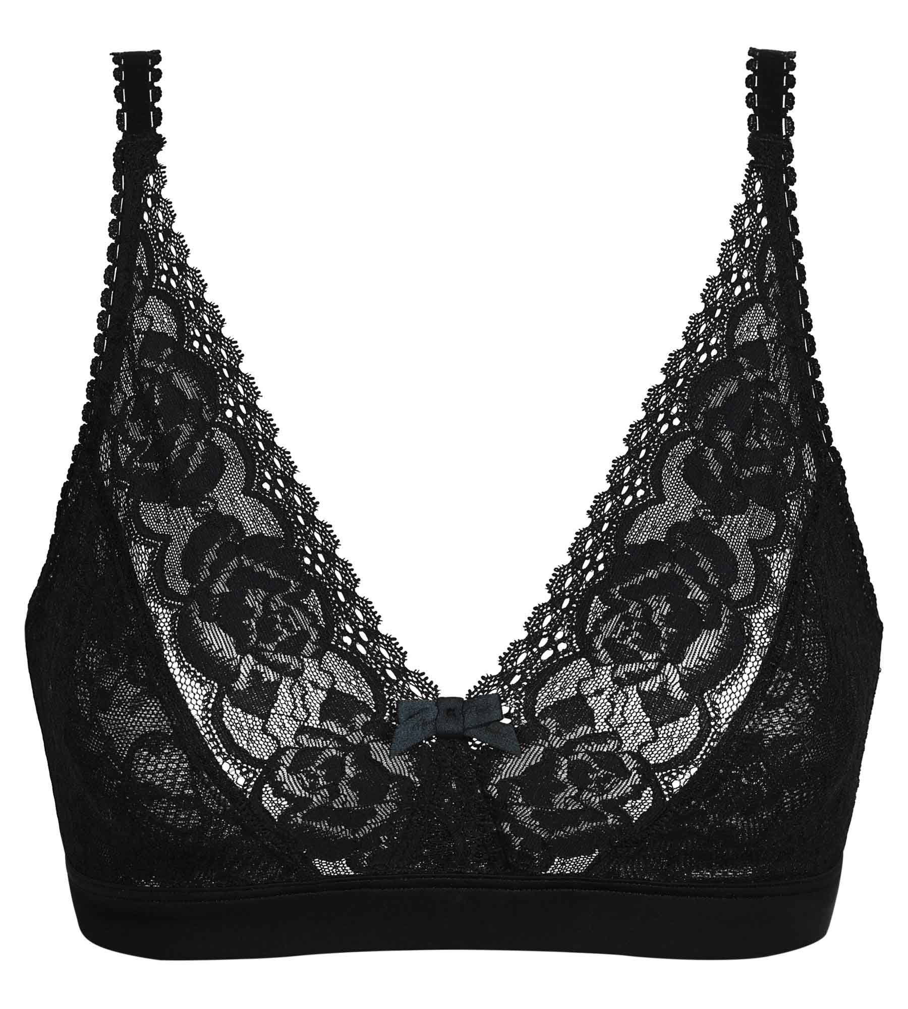 Soutien-gorge sans armatures noir Flower Elegance Recyclé - Image 5