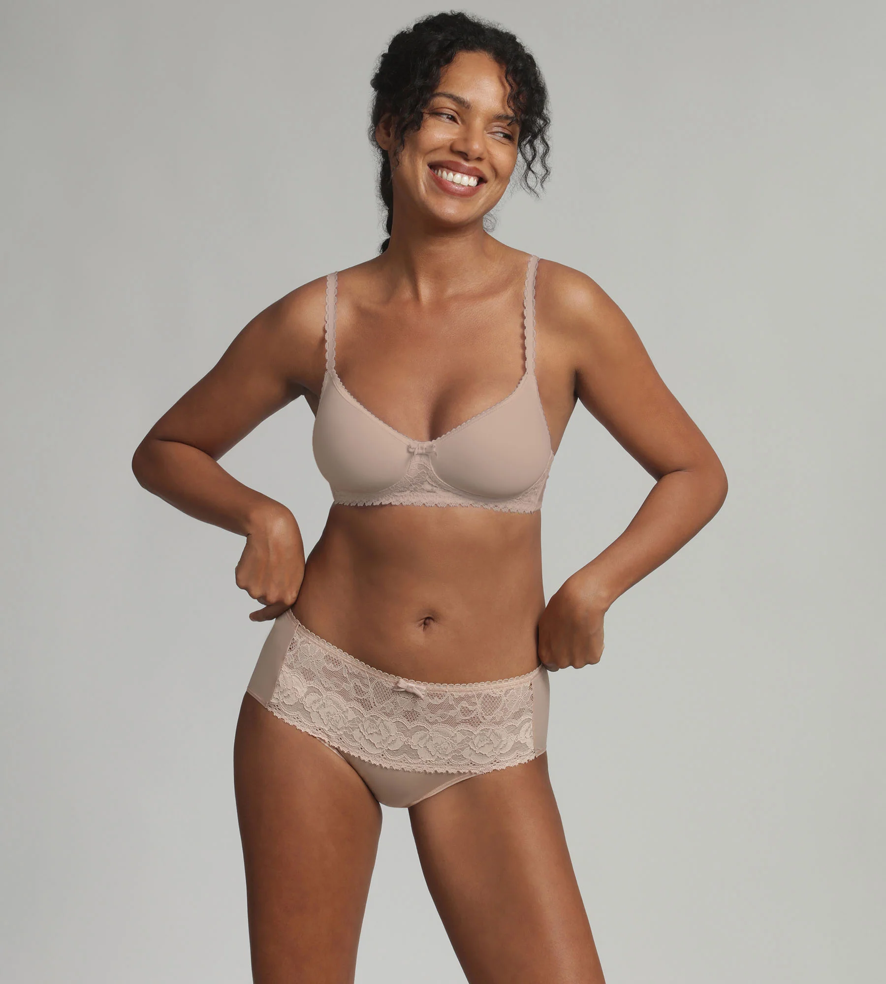 Soutien-gorge spacer sans armatures beige Flower Elegance Recyclé - Image 3