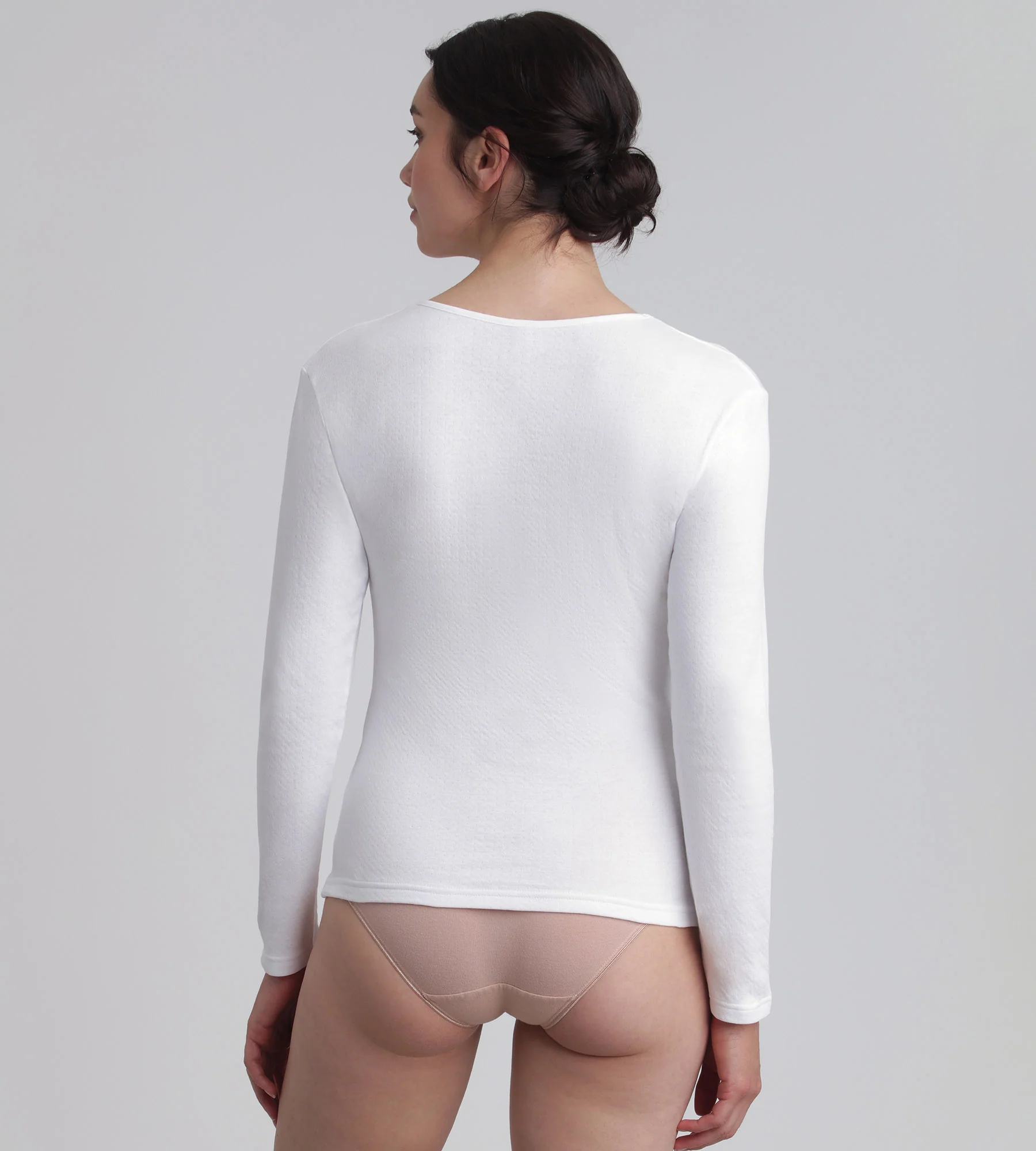 T-shirt manches longues blanc Thermal Natural - Image 4